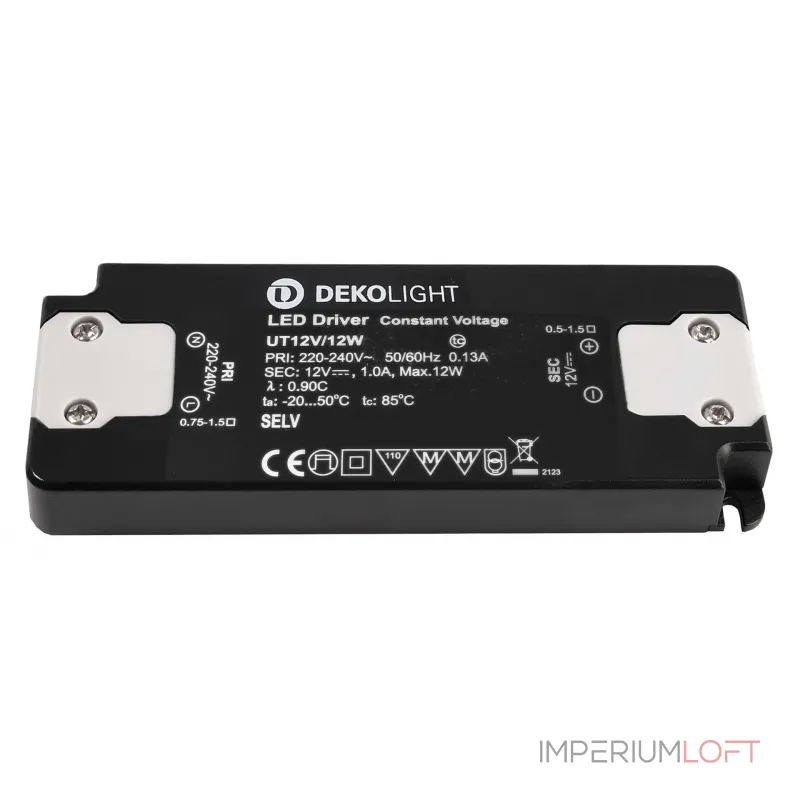 Блок питания для светодиодов FLAT, CV, UT12V/12W Deko-Light 862231