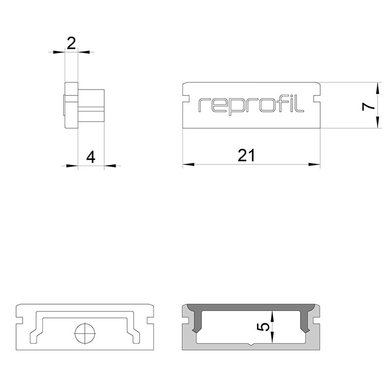 Торцевая заглушка P-AU-01-15 набор из 2 шт. Deko-Light 978032