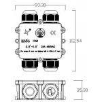 Наружный Multi 4-кратный распределитель для 2-4 кабелей 4-14 мм, 0,5-4 мм², макс. 450 В переменного тока / 24 А Deko-Light 930575