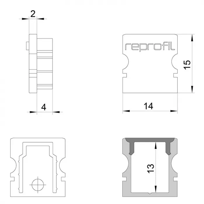 Торцевая заглушка P-AU-02-08 набор из 2 шт. Deko-Light 978040 от ImperiumLoft