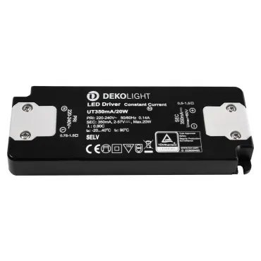 Блок питания для светодиодов FLAT CC UT350mA/20W Deko-Light 862224 Блок питания для светодиодов FLAT CC UT350mA/20W Deko-Light 862224