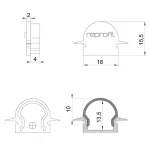 Торцевая заглушка R-ET-01-10 набор из 2 шт. Deko-Light 979541 от ImperiumLoft