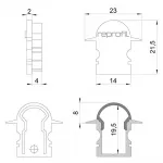 Торцевая заглушка R-ET-02-08 набор из 2 шт. Deko-Light 979641 от ImperiumLoft