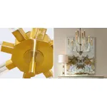 Подвесная люстра John-Richard Acrylic and Brass Ten-Light Chandelier