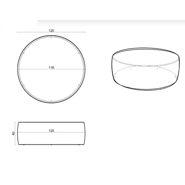 Пуф Delight Collection Curve Vol Pouffe от ImperiumLoft