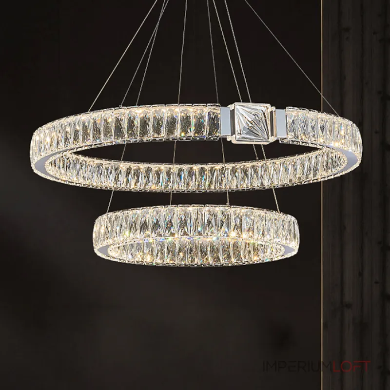 Подвесная люстра Delight Collection D8010 D8010P/2R/D800+600 silver