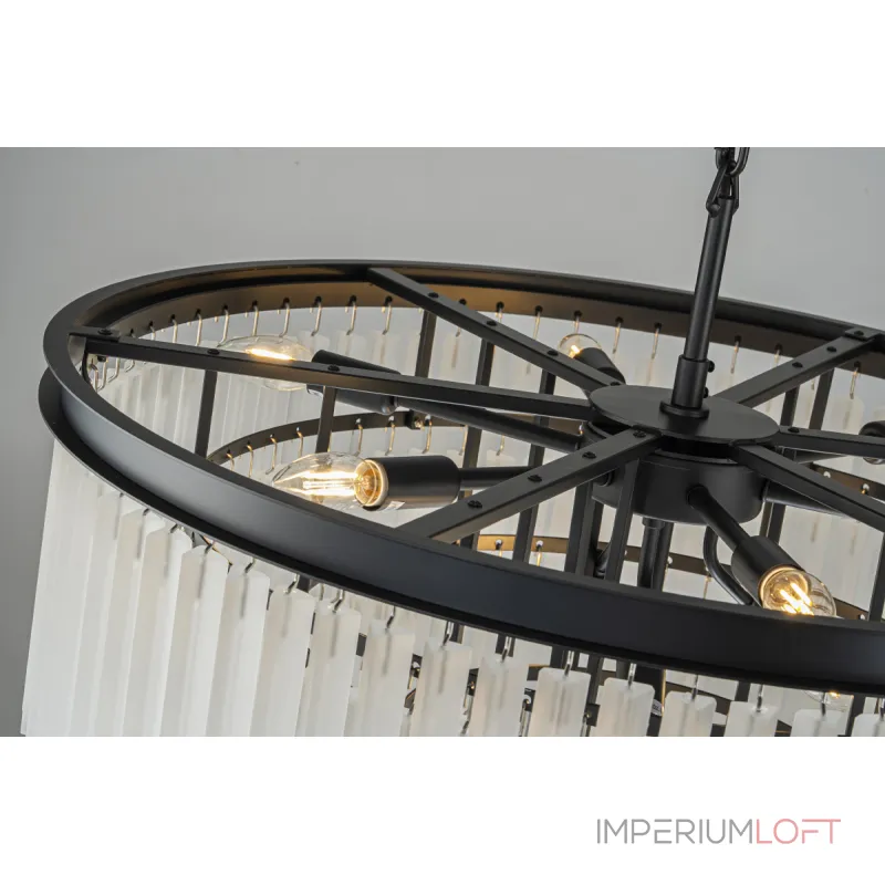 Подвесная люстра Delight Collection 1920s Odeon KR0387P-10A black/frost Подвесная люстра Delight Collection 1920s Odeon KR0387P-10A black/frost