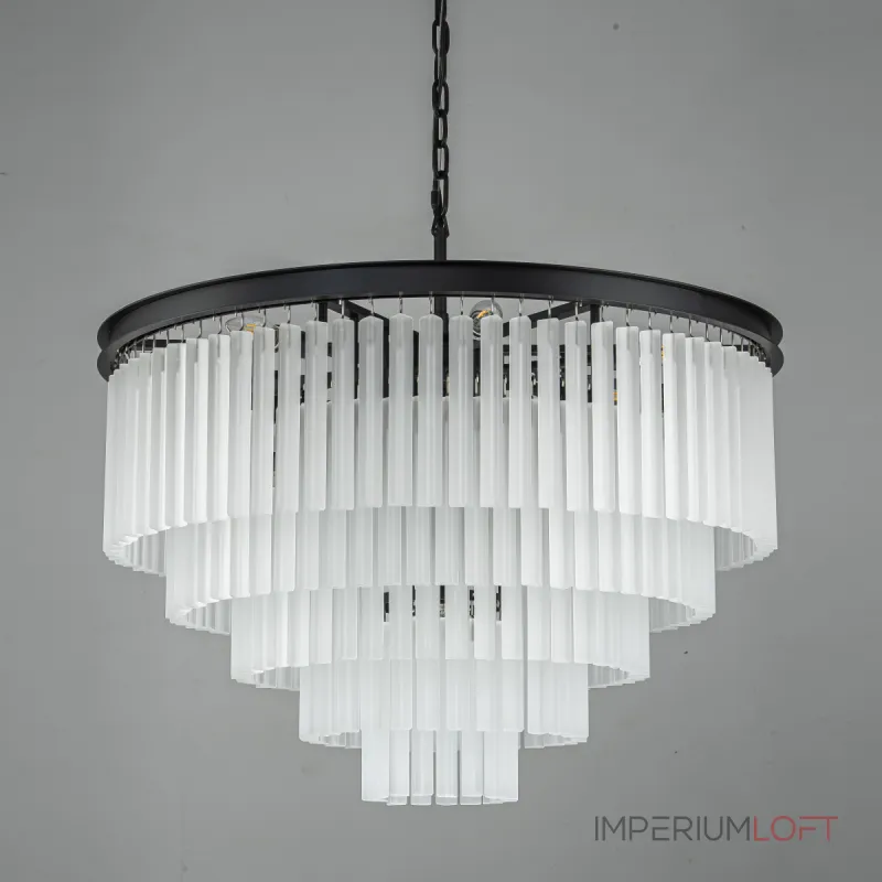 Подвесная люстра Delight Collection 1920s Odeon KR0387P-10A black/frost Подвесная люстра Delight Collection 1920s Odeon KR0387P-10A black/frost