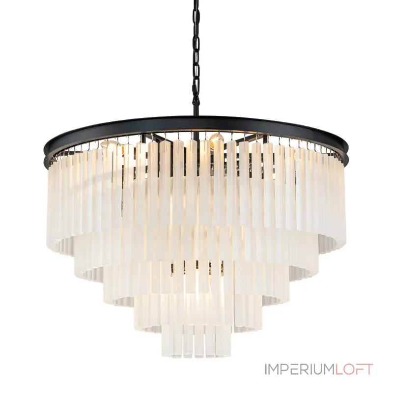 Подвесная люстра Delight Collection 1920s Odeon KR0387P-10A black/frost Подвесная люстра Delight Collection 1920s Odeon KR0387P-10A black/frost