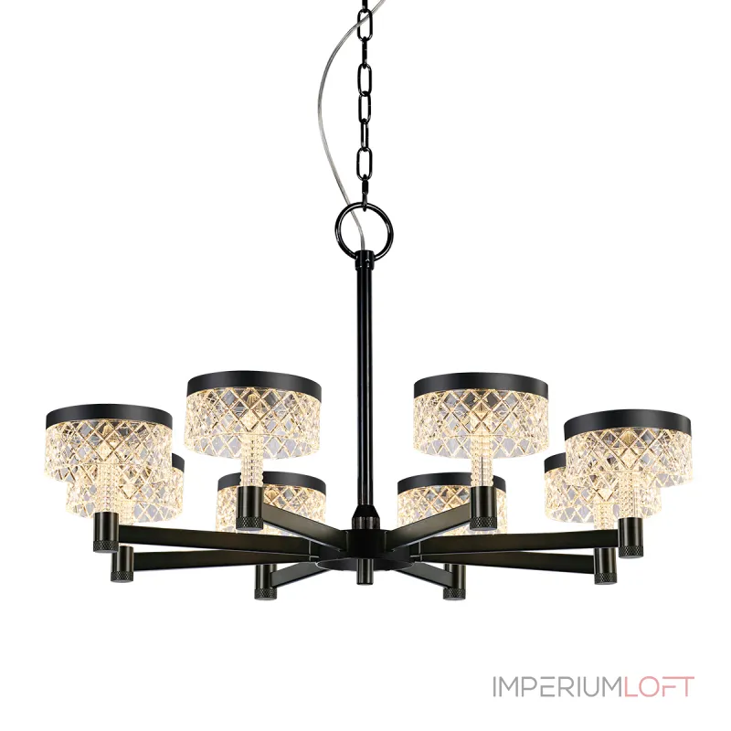 Подвесная люстра Delight Collection Diamond cut MD21020075-8A matt black Подвесная люстра Delight Collection Diamond cut MD21020075-8A matt black
