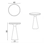 Столик приставной Delight Collection Drum Drum Side Table Big от ImperiumLoft