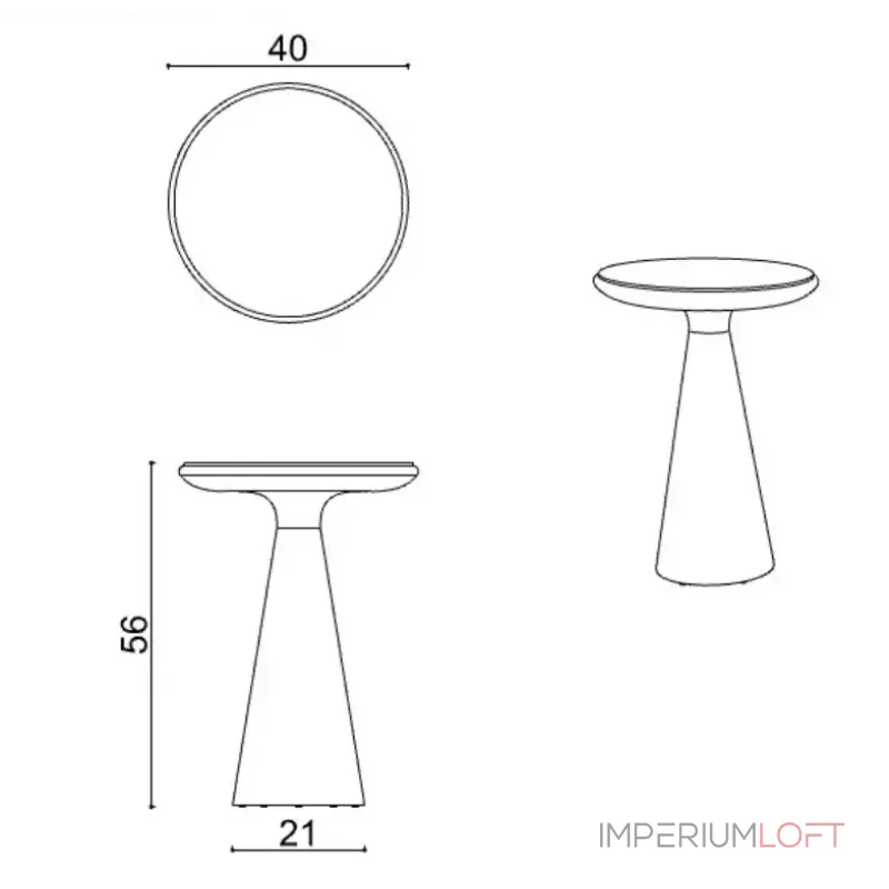 Столик приставной Delight Collection Drum Drum Side Table Big от ImperiumLoft Столик приставной Delight Collection Drum Drum Side Table Big от ImperiumLoft