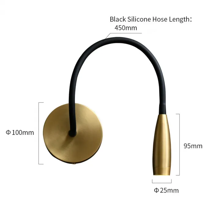 Настенный светильник Delight Collection Wall lamp MT9016-1W brass от ImperiumLoft