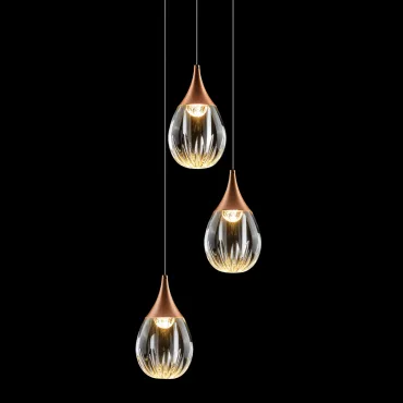 Подвесной светильник Delight Collection Stilla MD24001004-3A copper/clear Подвесной светильник Delight Collection Stilla MD24001004-3A copper/clear