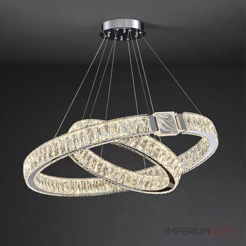 Подвесная люстра Delight Collection D8010 D8010P/2R/D800+600 silver