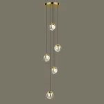 Подвесной светильник Delight Collection MD24001033 MD24001033-5A gold/clear