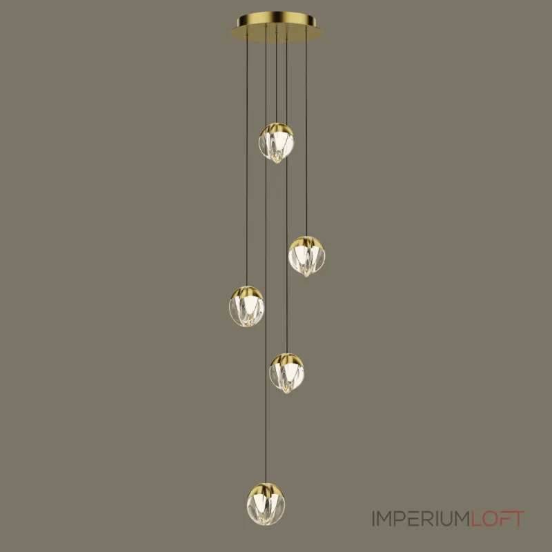 Подвесной светильник Delight Collection MD24001033 MD24001033-5A gold/clear
