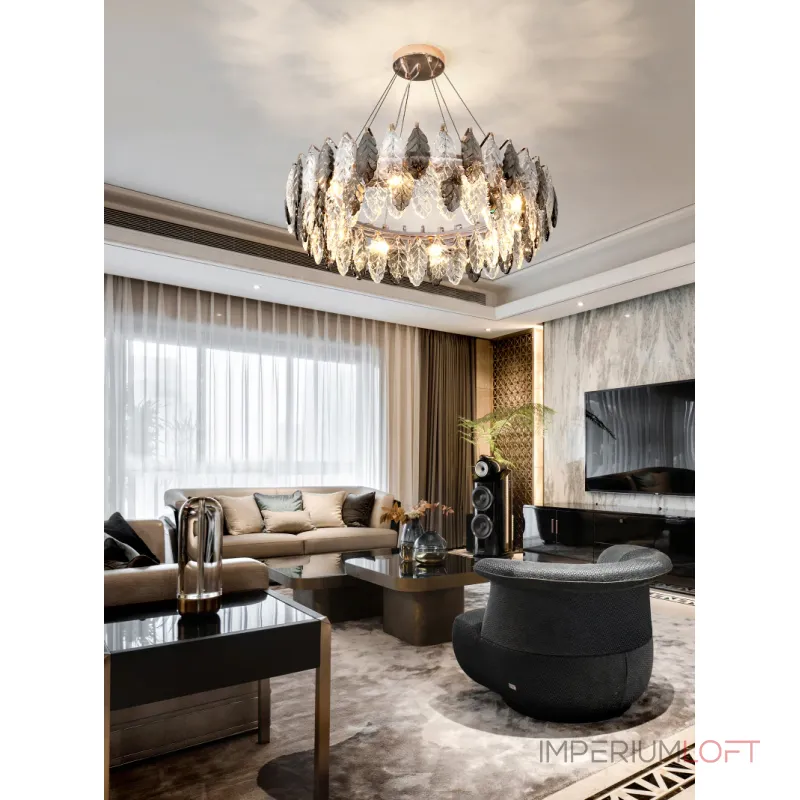 Подвесная люстра Delight Collection D8011P D8011P/R-1000 gold/smoky Подвесная люстра Delight Collection D8011P D8011P/R-1000 gold/smoky