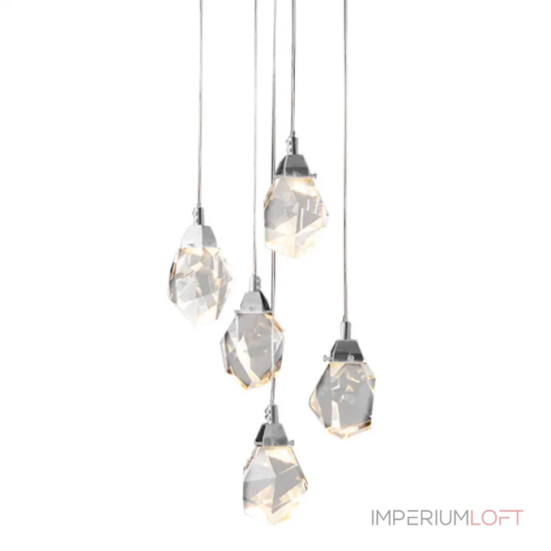Подвесной светильник Delight Collection Crystal rock OM820083-5C (MD-020B-5 chrome)