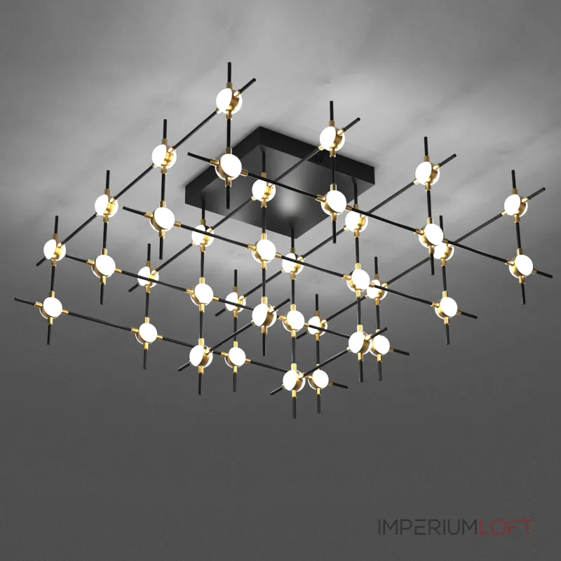 Потолочный светильник Delight Collection Molecular MX18001067-36A black/gold Потолочный светильник Delight Collection Molecular MX18001067-36A black/gold