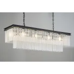 Подвесная люстра Delight Collection 1920s Odeon KR0387P-10C/P black/frost
