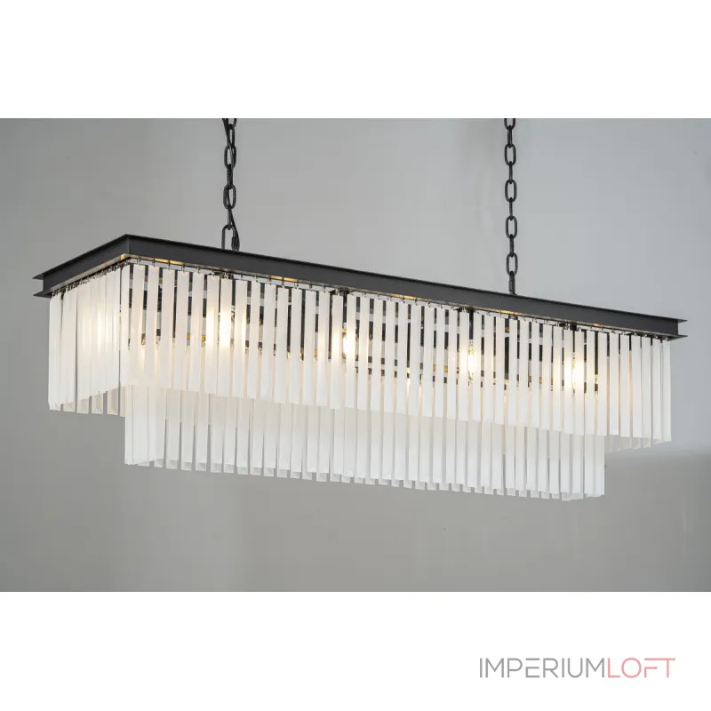 Подвесная люстра Delight Collection 1920s Odeon KR0387P-10C/P black/frost
