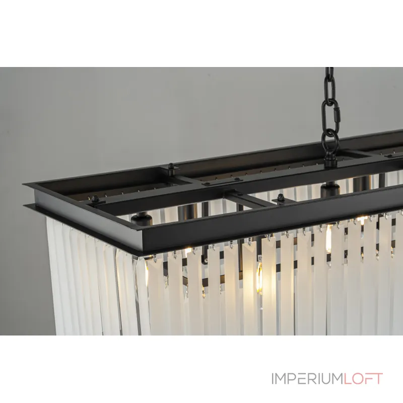 Подвесная люстра Delight Collection 1920s Odeon KR0387P-10C/P black/frost