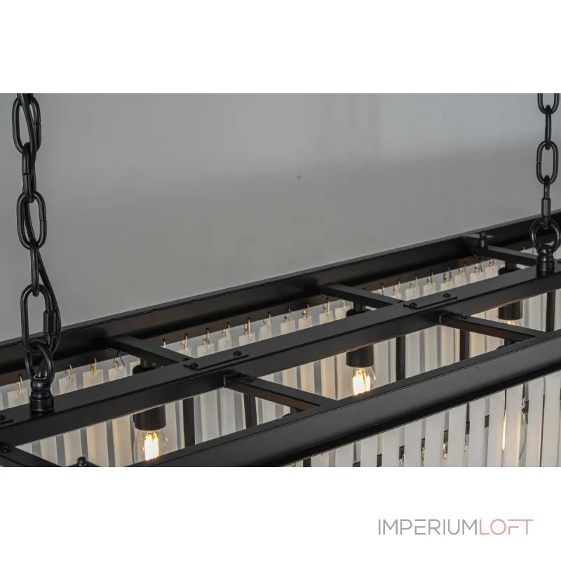 Подвесная люстра Delight Collection 1920s Odeon KR0387P-10C/P black/frost