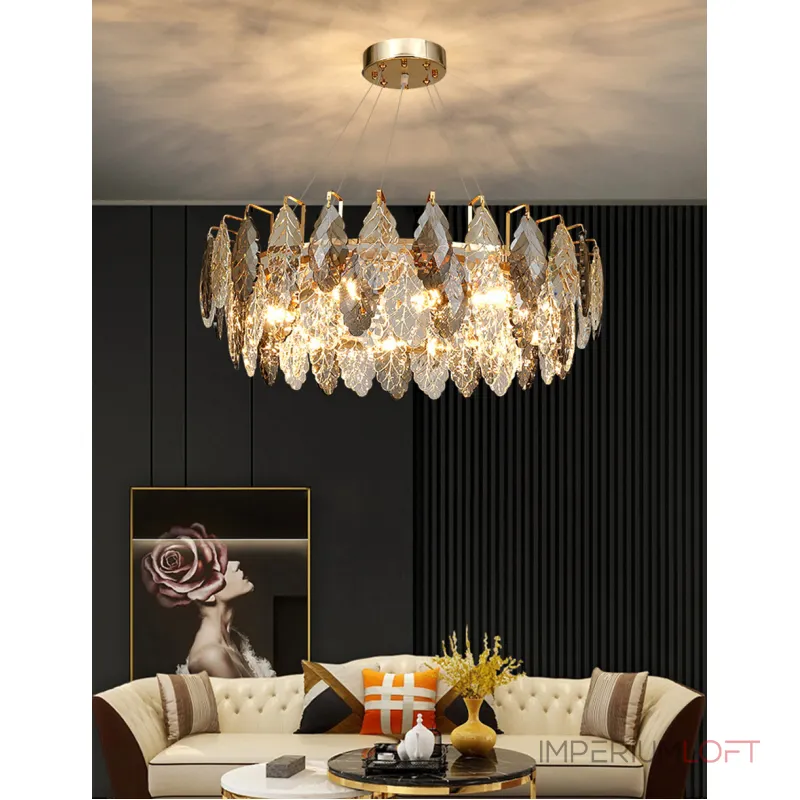 Подвесная люстра Delight Collection D8011P D8011P/R-1000 gold/smoky Подвесная люстра Delight Collection D8011P D8011P/R-1000 gold/smoky