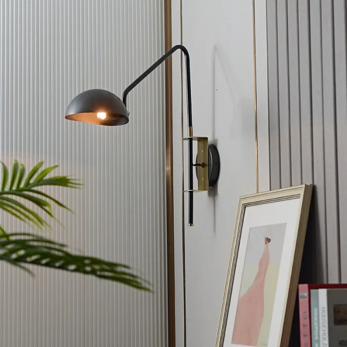 Настенный светильник Delight Collection Wall lamp MT9049-1WB black/bronze от ImperiumLoft