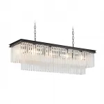 Подвесная люстра Delight Collection 1920s Odeon KR0387P-10C/P black/frost