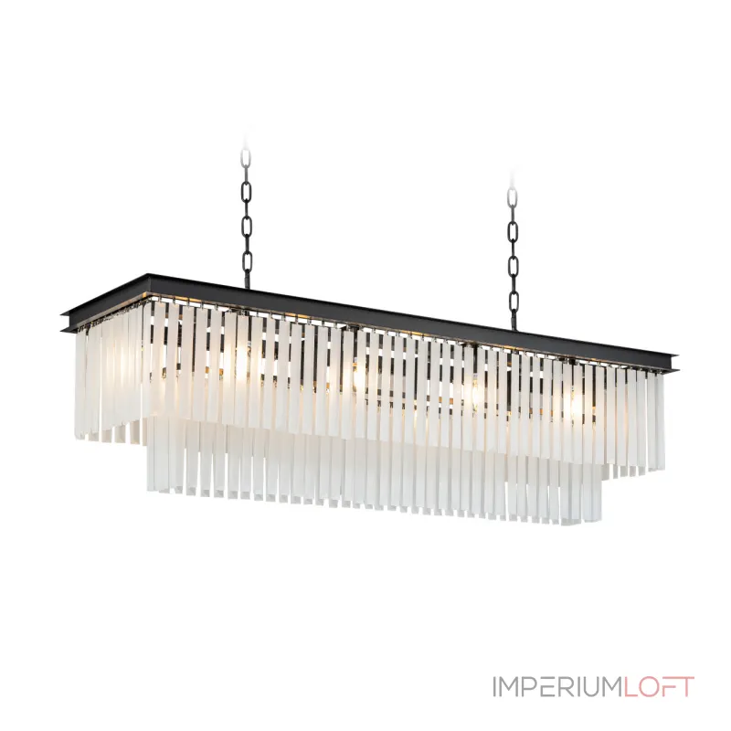 Подвесная люстра Delight Collection 1920s Odeon KR0387P-10C/P black/frost