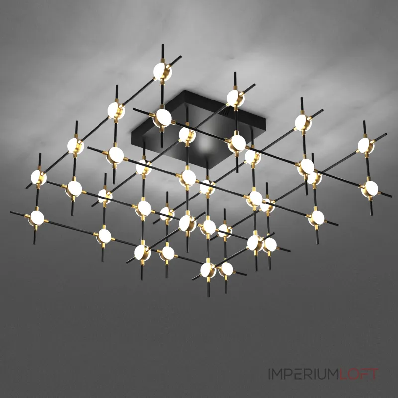 Потолочный светильник Delight Collection Molecular MX18001067-36A black/gold Потолочный светильник Delight Collection Molecular MX18001067-36A black/gold