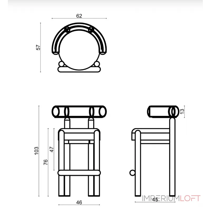 Барный стул Delight Collection Bold Bold Bar Chair от ImperiumLoft