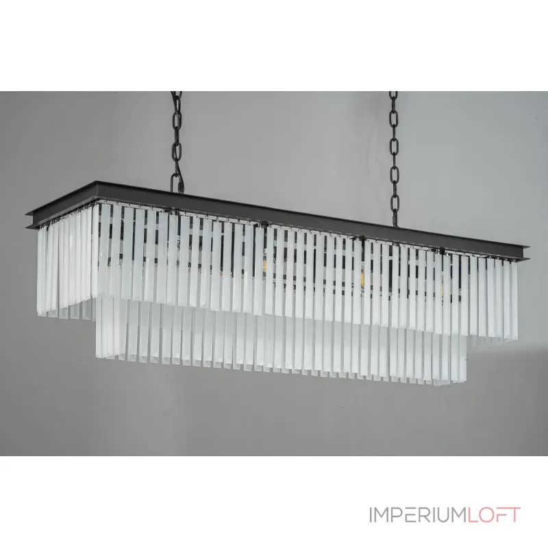 Подвесная люстра Delight Collection 1920s Odeon KR0387P-10C/P black/frost