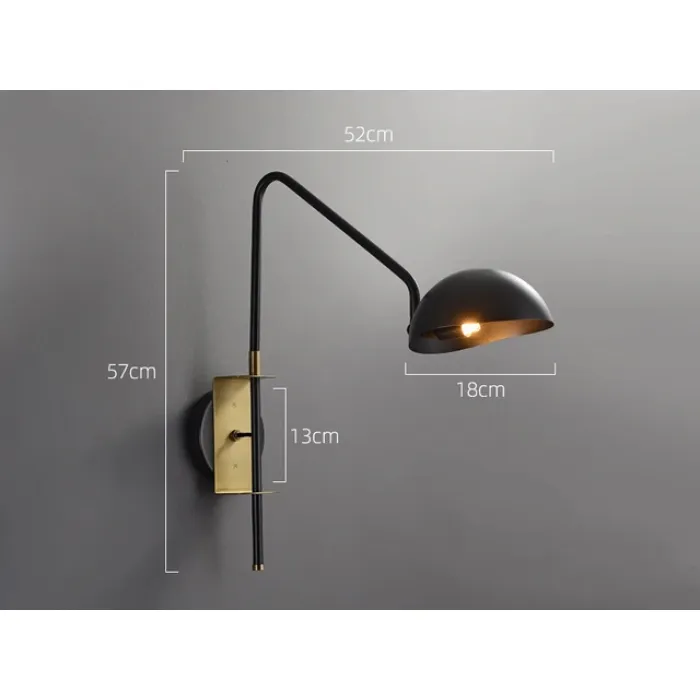 Настенный светильник Delight Collection Wall lamp MT9049-1WB black/bronze от ImperiumLoft
