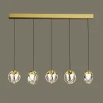 Подвесной светильник Delight Collection MD24001033 MD24001033-5B gold/clear