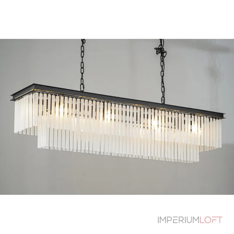 Подвесная люстра Delight Collection 1920s Odeon KR0387P-12C/P black/frost
