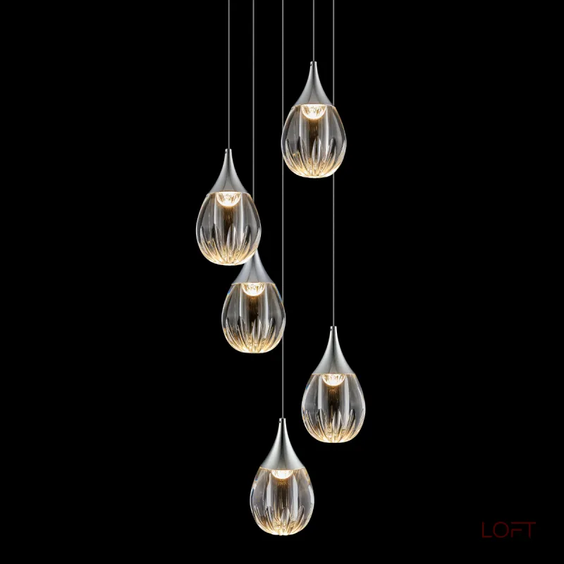 Подвесной светильник Delight Collection Stilla MD24001004-5A chrome/clear