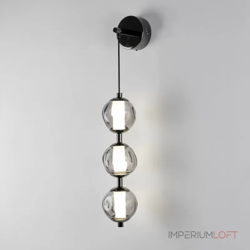Настенный светильник Delight Collection OB2437 pearl black/smoke Настенный светильник Delight Collection OB2437 pearl black/smoke