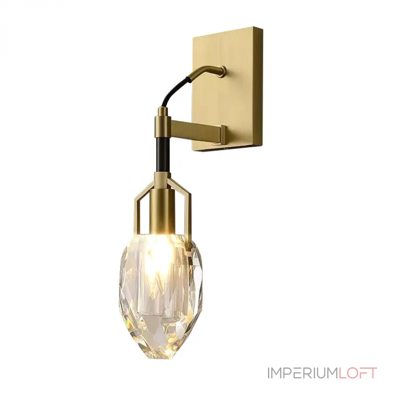 Настенный светильник Delight Collection Wall lamp 8960-1W brass/clear Настенный светильник Delight Collection Wall lamp 8960-1W brass/clear