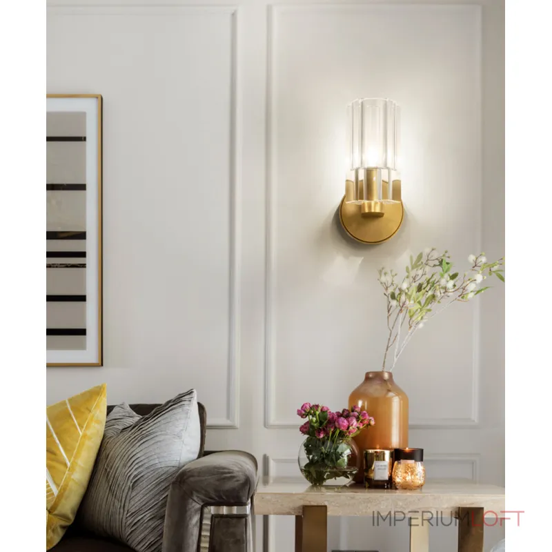 Настенный светильник Delight Collection Wall lamp 8816W gold/clear