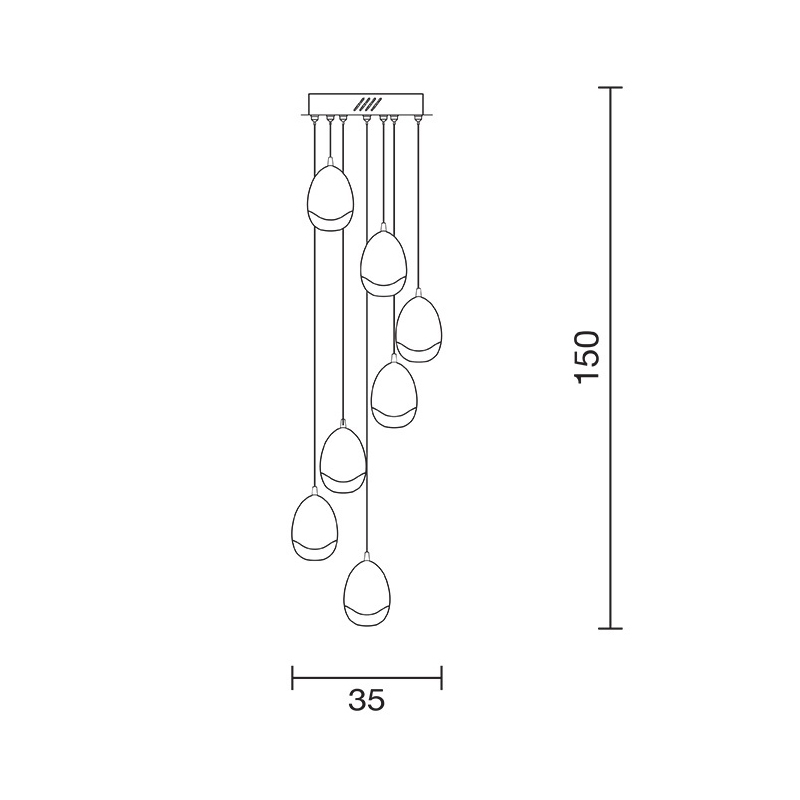 Подвесной светильник Delight Collection Terrene MD13003023-7A chrome Подвесной светильник Delight Collection Terrene MD13003023-7A chrome