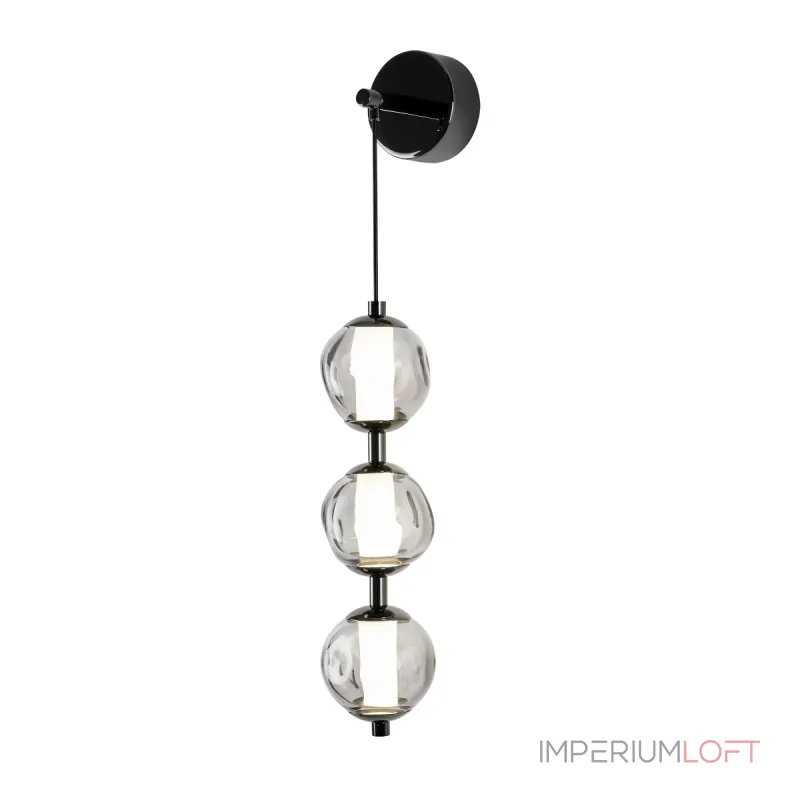 Настенный светильник Delight Collection OB2437 pearl black/smoke Настенный светильник Delight Collection OB2437 pearl black/smoke