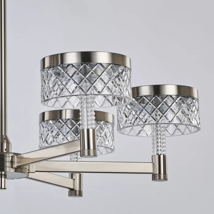 Люстра Delight Collection Diamond cut MD21020075-8B satin nickel от ImperiumLoft