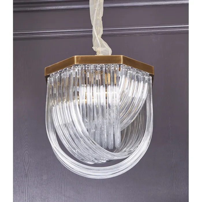 Люстра Delight Collection Murano Glass A001-400 L4 brass/clear от ImperiumLoft