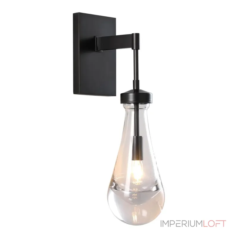Настенный светильник Delight Collection Raindrop MT9093-1W black brushed gold