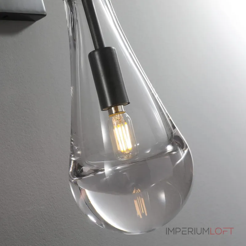 Настенный светильник Delight Collection Raindrop MT9093-1W black brushed gold