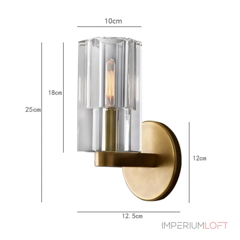 Настенный светильник Delight Collection Wall lamp 8816W gold/clear