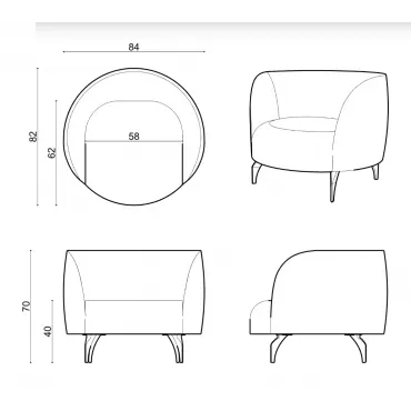 Кресло Delight Collection Dora Dora Armchair от ImperiumLoft